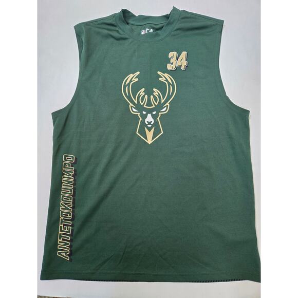 Milwaukee Bucks Antetokounmpo Men Ultra Game Contact Tank Top Jersey Size L - Picture 1 of 3